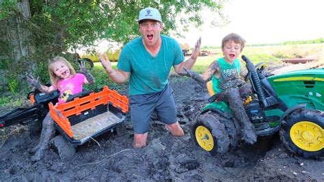 Hudson and Dad play a game of hide-and-seek on the farm using tractors and hay If Hudson wins, he gets a tractor toy of his choice. . Hudsons playground games